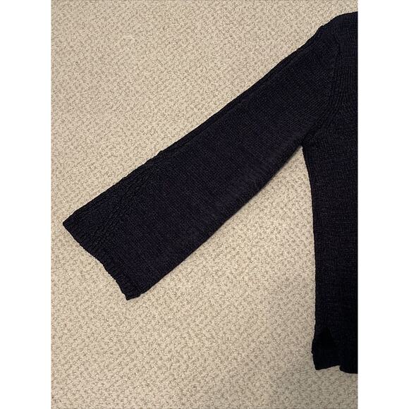 Chico’s 3 Women’s XL Black Cotton Polyester Knit Sweater - Picture 5 of 6